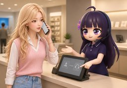 ~로 안내받을 수 있어요?のイラスト