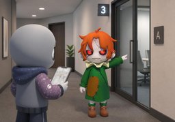 면접 ~ 어디에요?のイラスト