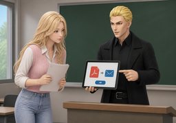 과제 제출 ~ 어떻게 되나요?のイラスト