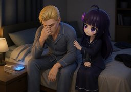 최근에 잠을 잘 못 자요.のイラスト