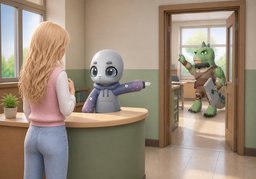 담당 ~ 어디에요?のイラスト