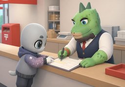 ~ 써 주실 수 있나요?のイラスト