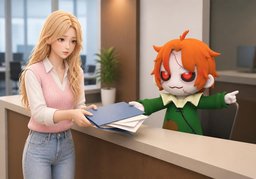 부족한 서류는 ~에 제출할게요.のイラスト