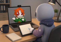 중간 점검은 ~로 할까요?のイラスト