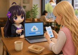 파일은 ~에 올릴게요.のイラスト