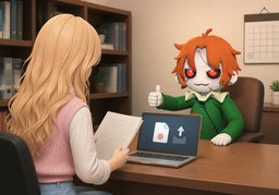 제출 형식은 ~로 할까요?のイラスト