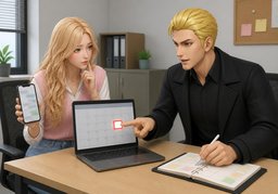 피드백 제출 기한은 ~로 할게요.のイラスト