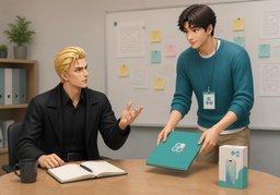 누가 ~ 발표할까요?のイラスト