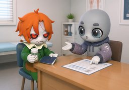 ~ 체류에 영향을 주나요?のイラスト