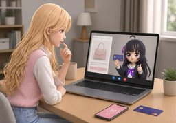온라인 ~ 가능한가요?のイラスト