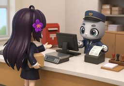 우편 ~ 알려 주세요.のイラスト