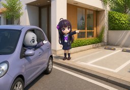 주차 ~ 있나요?のイラスト