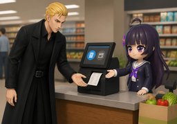 영수증을 ~로 받게 해 주세요.のイラスト