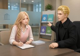 ~ 대출하려고 해요.のイラスト