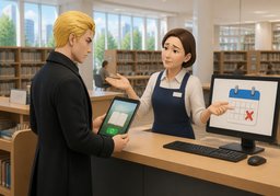 ~ 대출 연장해 주세요.のイラスト