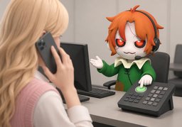 ~와 직접 통화할 수 있나요?のイラスト