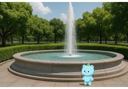 喷泉のイラスト
