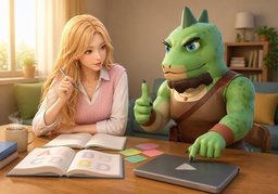~ 공부할까요?のイラスト