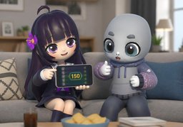 제 점수는 ~점이에요.のイラスト