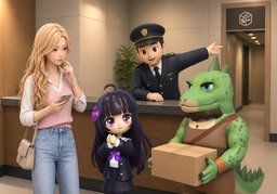 ~ 어디서 받아요?のイラスト