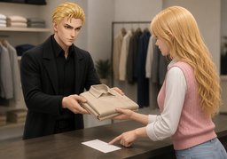 Can I exchange ~ for ~?のイラスト