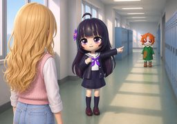 ~ is over there.のイラスト