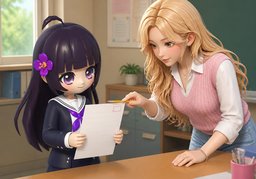 write ~ on ~のイラスト