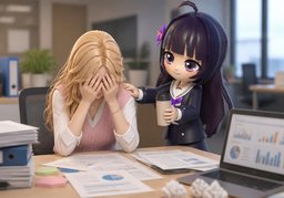 ~ can't handle ~.のイラスト