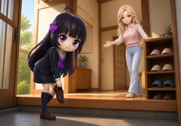 Come in.のイラスト
