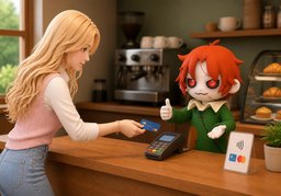 Can I pay by card?のイラスト