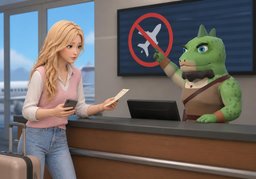 Has the flight been canceled?のイラスト
