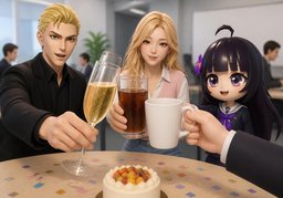 make a toast.のイラスト