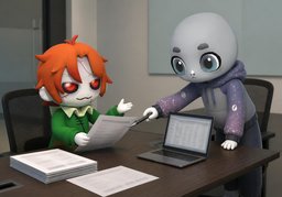 work togetherのイラスト