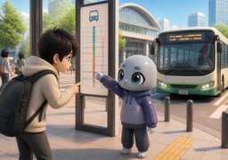 bus routeのイラスト