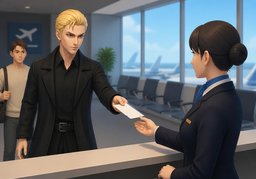 Can I see your ~, please?のイラスト