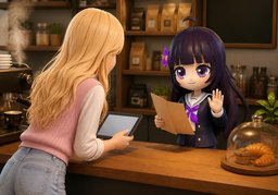 Wait a minute.のイラスト