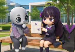 ~ graduate in ~.のイラスト