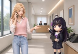 Could you tell ~ I'll call again later?のイラスト