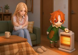 It's chilly ~.のイラスト