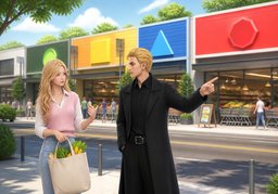 I shop at ~.のイラスト