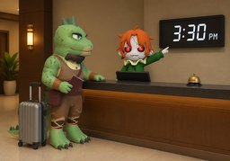 What's the local time now?のイラスト