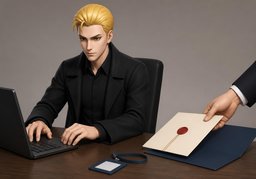 上任のイラスト