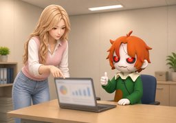 Yeah, it did.のイラスト