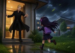 Get inside.のイラスト