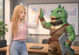 High five!のイラスト