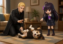 Roll over.のイラスト