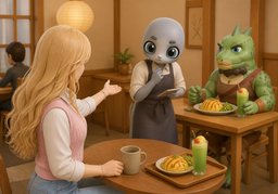 Can I have what ~ is having?のイラスト