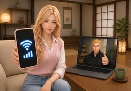 ~ is connected to ~.のイラスト