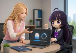 Hang on a second.のイラスト