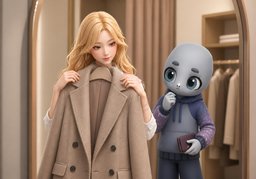 ~ is a little expensive.のイラスト